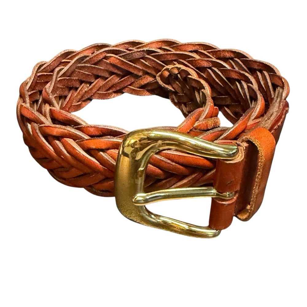Talbots Braided Leather Belt Size XS